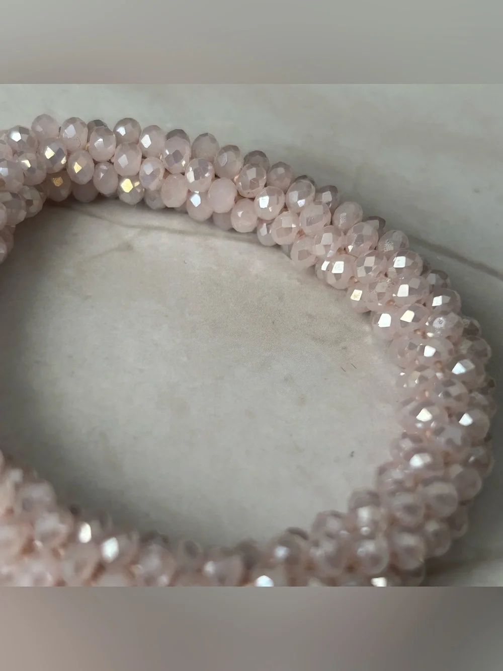 Delicate Blush Crystal Stretch Bracelet
